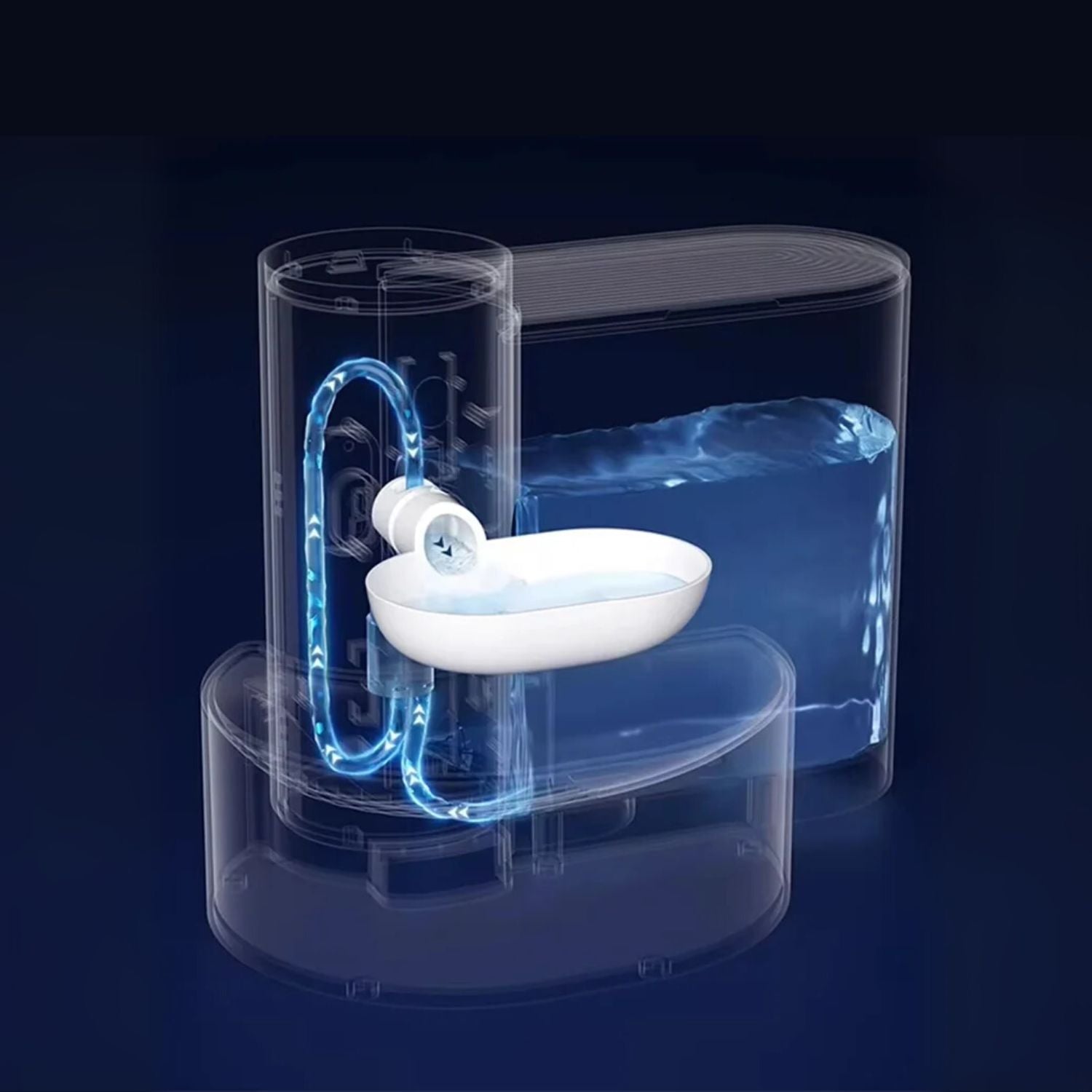 katten drinkfontein slim witte kat drinkt uit smart waterdispenser